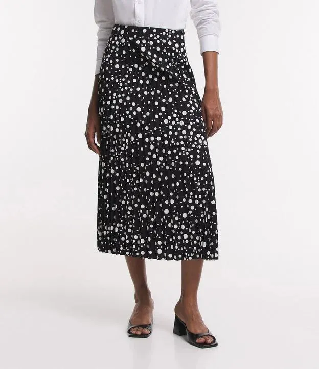 Saia Hering Midi Botões Pink